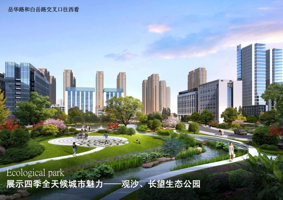 长沙市市府望岳片控规层面城市设计